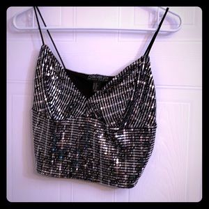 Sequins crop top